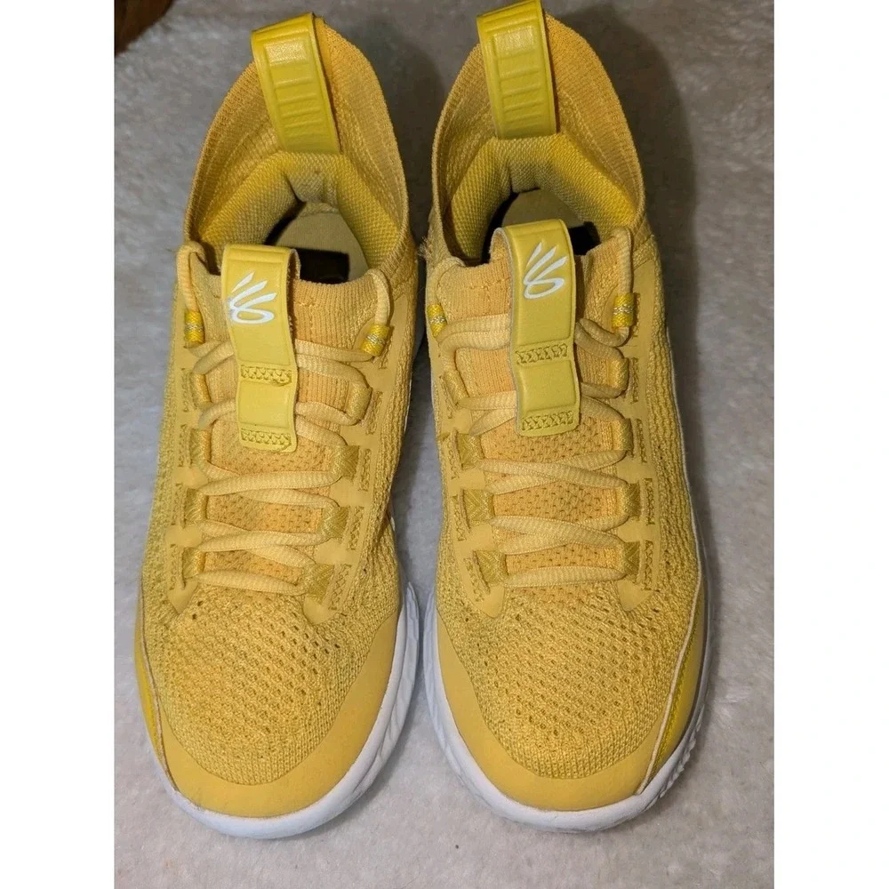 Under Armour Curry Flow 8 Yellow Basket‎ Shoes  Sz 6Y/8 Women  3023527-701